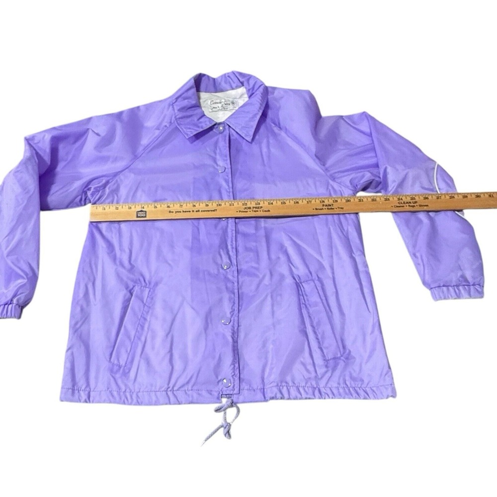 Vintage NOS 1980s Lilac Wind Breaker Jacket Current Seen Size M Snap Front New!! - Picture 6 of 8